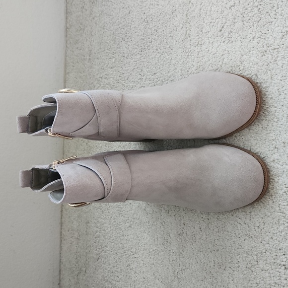 Nine West Need You Dress Booties Boots Light Grey Size 7 - Picture 2 of 5